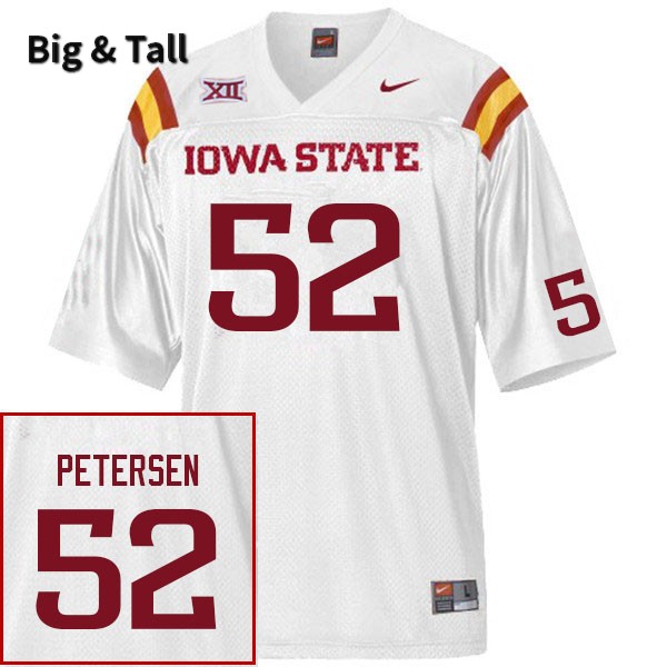 Iowa State Cyclones Men's #52 Joey Petersen Nike NCAA Authentic White Big & Tall College Stitched Football Jersey HZ42X66GG